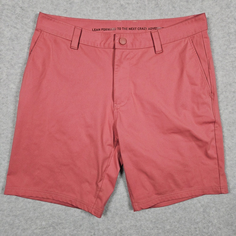 Rhone Men's 32 Red Pink 9" Shorts Golf Commuter Performance Activewear Adventure